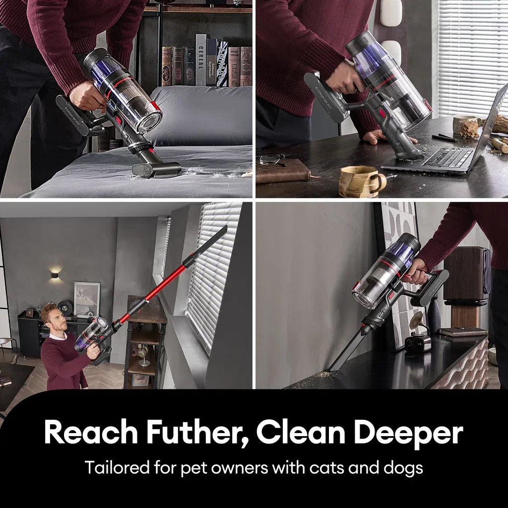 Ultenic U16 Flex Cordless Vacuum - 45,000Pa High Suction for Carpet, Pet Hair & Home Cleaning