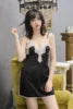 Wholesale Ladies Satin Nightgown Mini Slip Chemise Short Nightwear Silk Nightdress Women Summer Pajamas Set