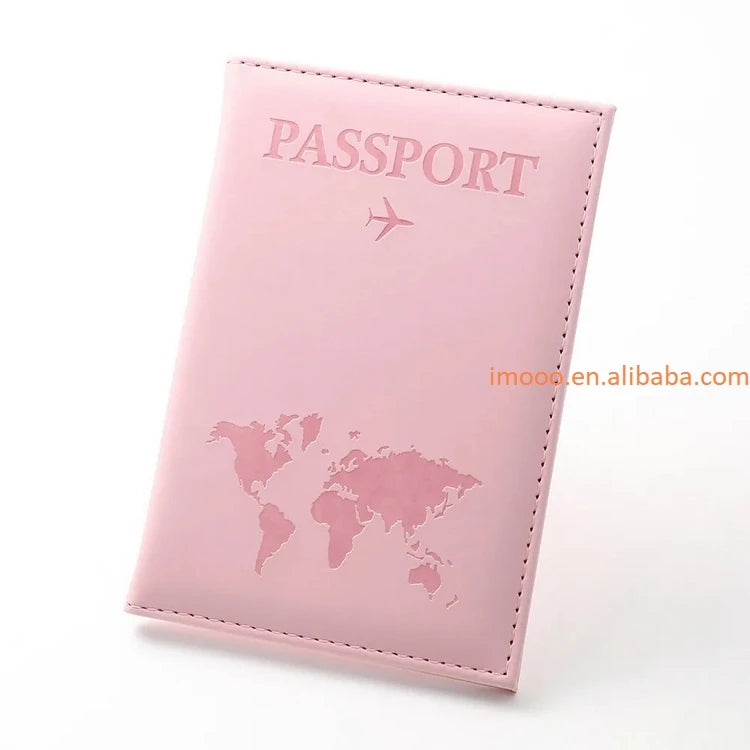 Factory Price 3x4 Inches Passport Holder ID Cover Bank Card Business PU Wallet Case Holder Air Plan Travel Accessories