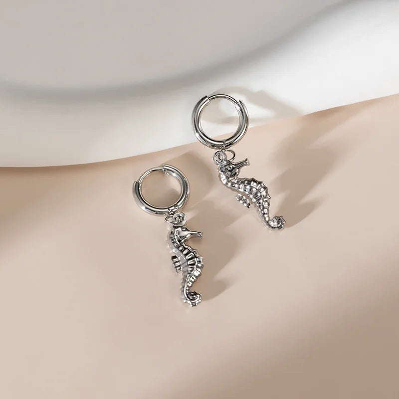Elegant Stainless Steel Pendant Earrings Trendy Beach Vacation Pendant Earrings Party Travel Accessories Gifts for Women