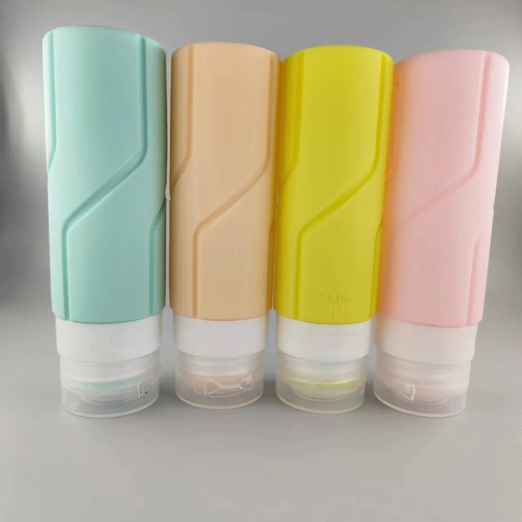 3oz Leak Proof Refillable Travel Accessories for Shampoo Conditioner BPA Free Travel Bottles for Toiletries with Toiletry Bag