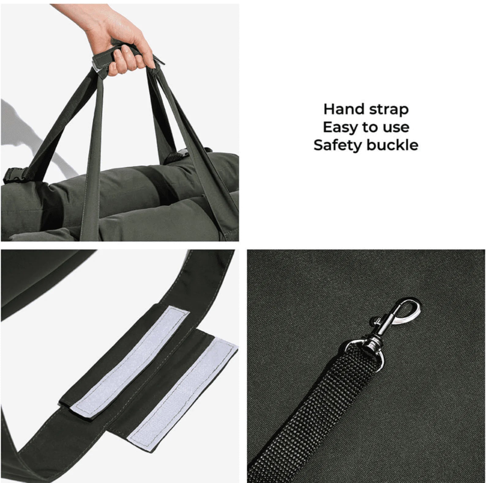 Portable Dog Car Seat Dog Travel Accessories Dual-use Car Pet Bed Booster Seat with Handy Side Pocket for Small and Medium Dogs