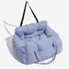 Portable Dog Car Seat Dog Travel Accessories Dual-use Car Pet Bed Booster Seat with Handy Side Pocket for Small and Medium Dogs