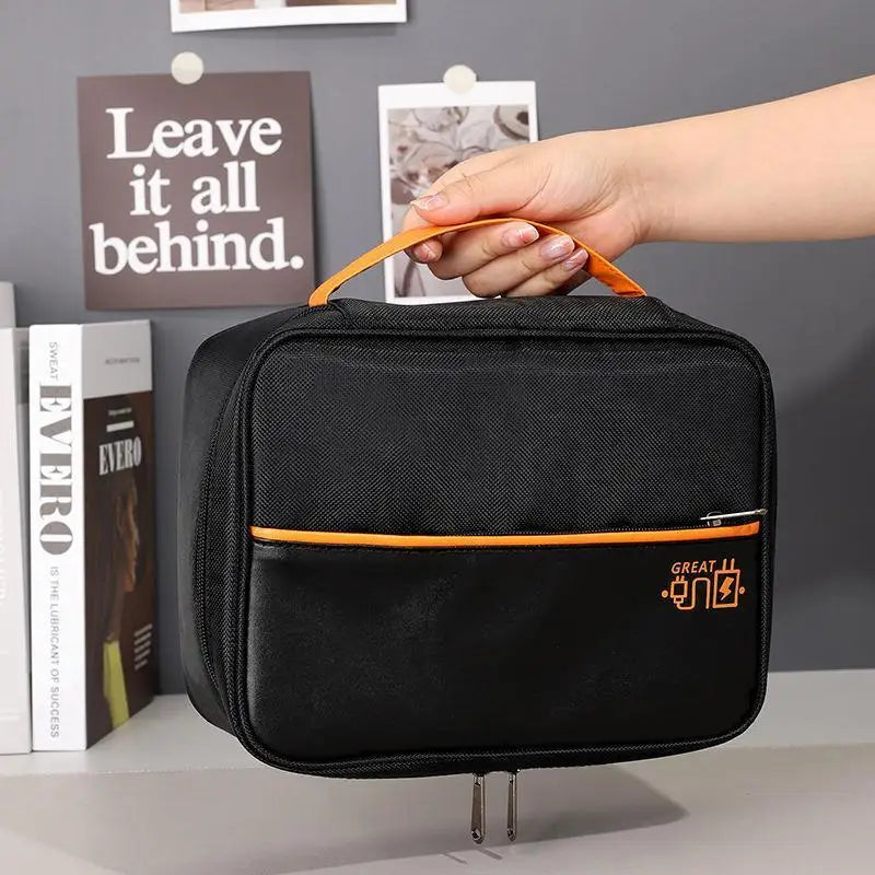 Electronics Organizer Travel Accessories Case Portable Nylon Cable Storage Bag For Tablet Charger Flash Drive SD Card