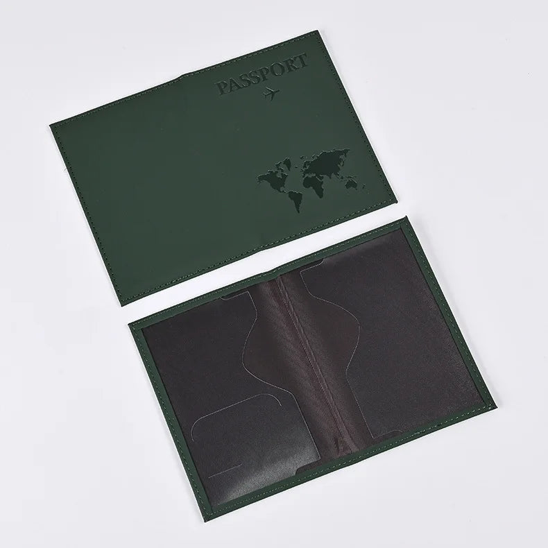 Factory Price 3x4 Inches Passport Holder ID Cover Bank Card Business PU Wallet Case Holder Air Plan Travel Accessories