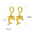 Elegant Stainless Steel Pendant Earrings Trendy Beach Vacation Pendant Earrings Party Travel Accessories Gifts for Women