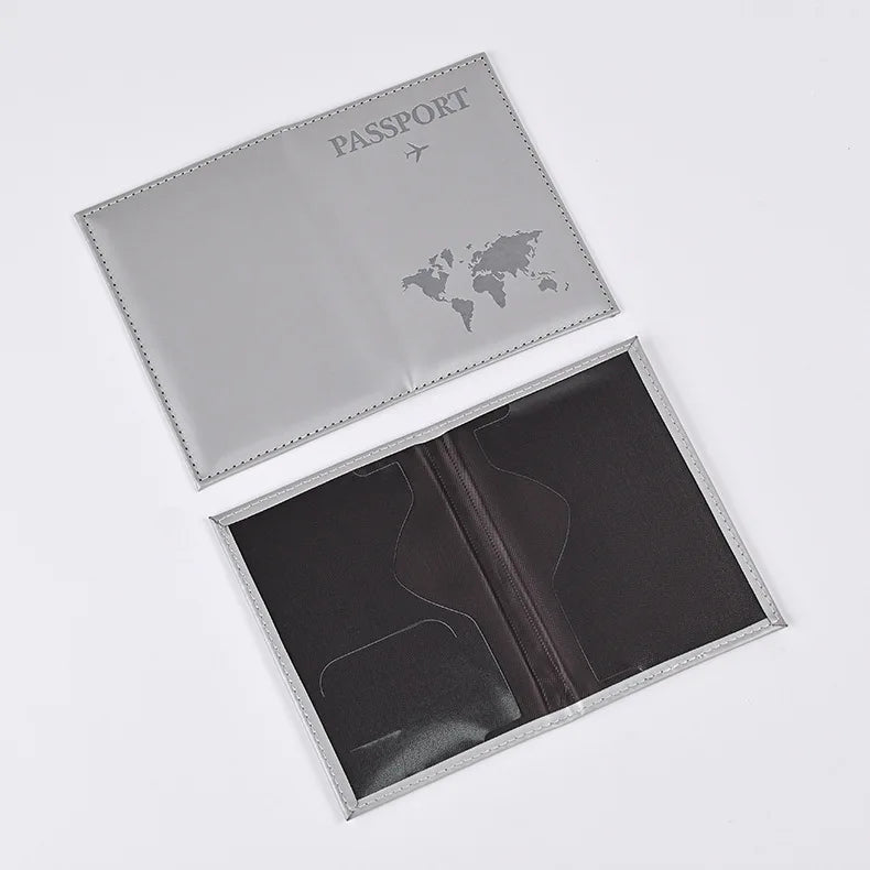 Factory Price 3x4 Inches Passport Holder ID Cover Bank Card Business PU Wallet Case Holder Air Plan Travel Accessories