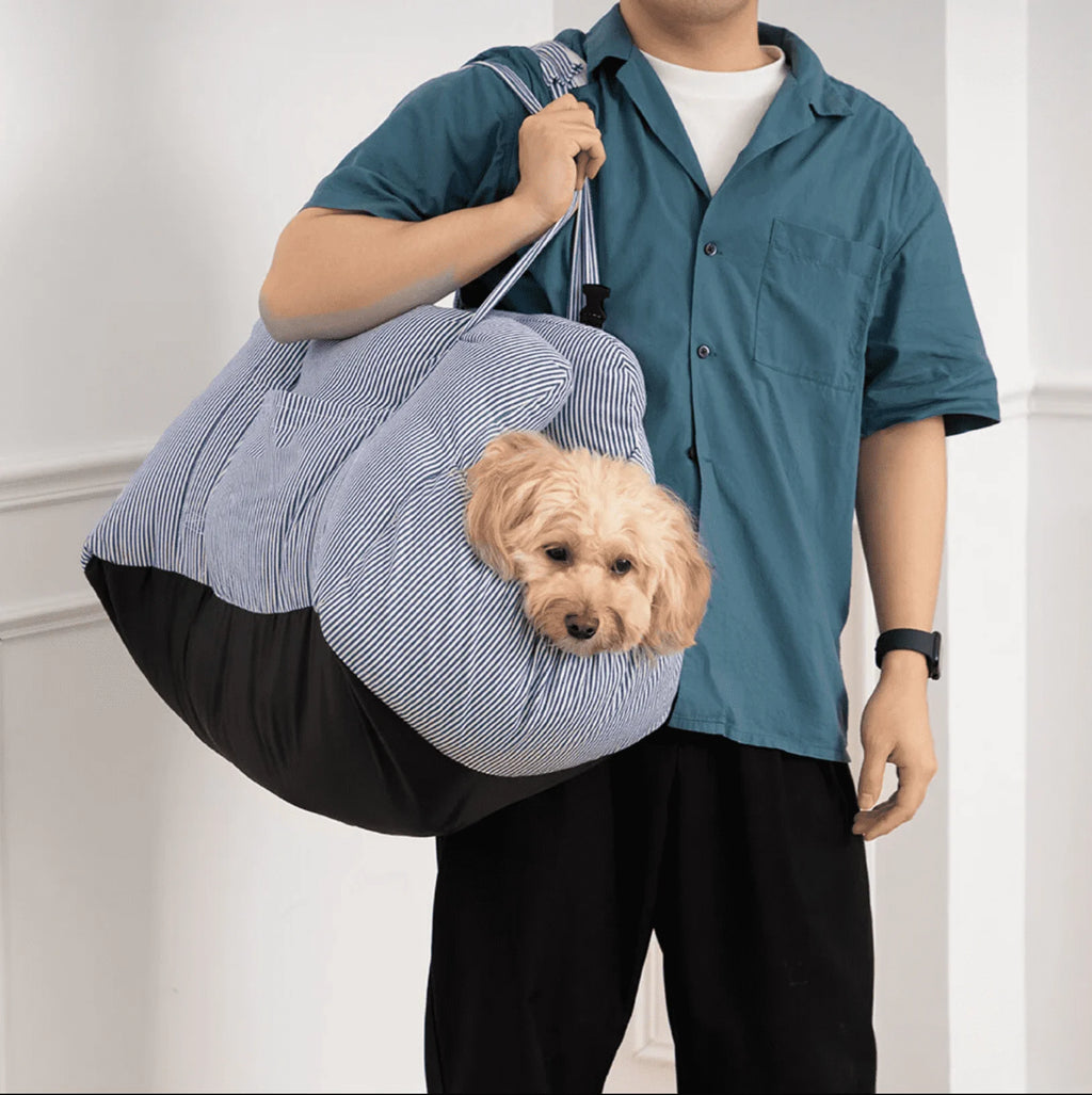 Portable Dog Car Seat Dog Travel Accessories Dual-use Car Pet Bed Booster Seat with Handy Side Pocket for Small and Medium Dogs