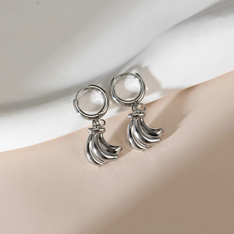 Elegant Stainless Steel Pendant Earrings Trendy Beach Vacation Pendant Earrings Party Travel Accessories Gifts for Women