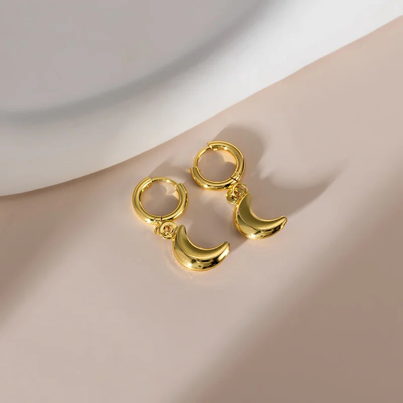 Elegant Stainless Steel Pendant Earrings Trendy Beach Vacation Pendant Earrings Party Travel Accessories Gifts for Women