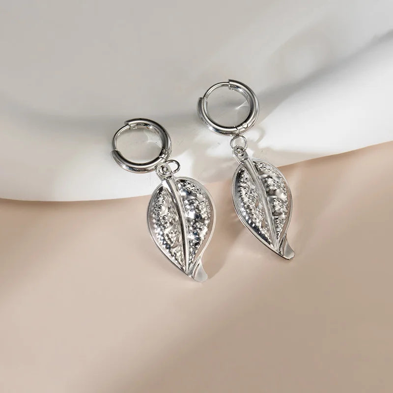 Elegant Stainless Steel Pendant Earrings Trendy Beach Vacation Pendant Earrings Party Travel Accessories Gifts for Women