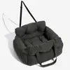 Portable Dog Car Seat Dog Travel Accessories Dual-use Car Pet Bed Booster Seat with Handy Side Pocket for Small and Medium Dogs