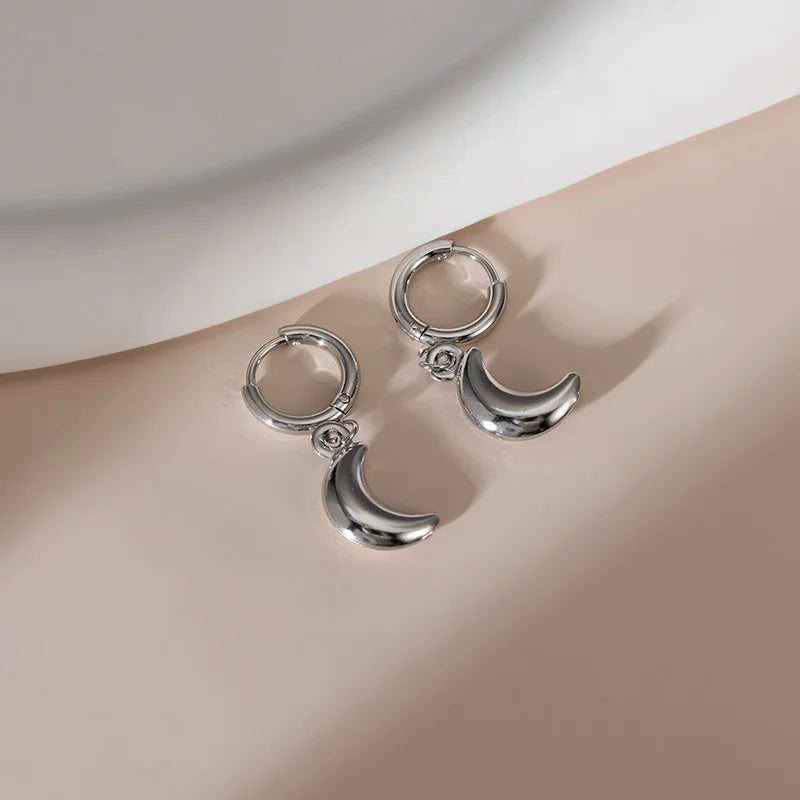 Elegant Stainless Steel Pendant Earrings Trendy Beach Vacation Pendant Earrings Party Travel Accessories Gifts for Women