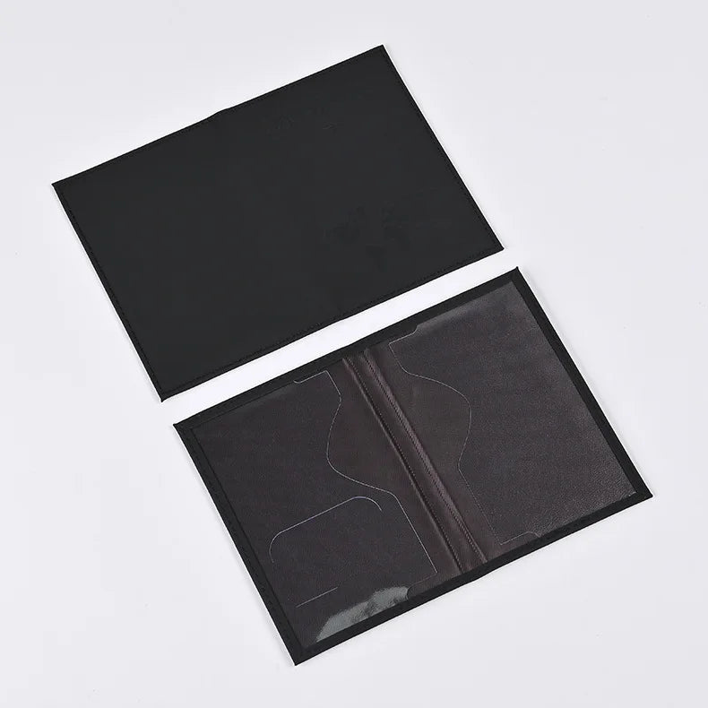 Factory Price 3x4 Inches Passport Holder ID Cover Bank Card Business PU Wallet Case Holder Air Plan Travel Accessories
