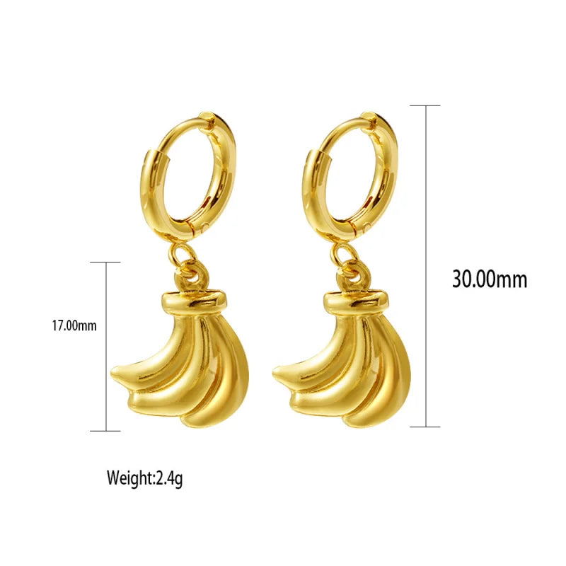 Elegant Stainless Steel Pendant Earrings Trendy Beach Vacation Pendant Earrings Party Travel Accessories Gifts for Women