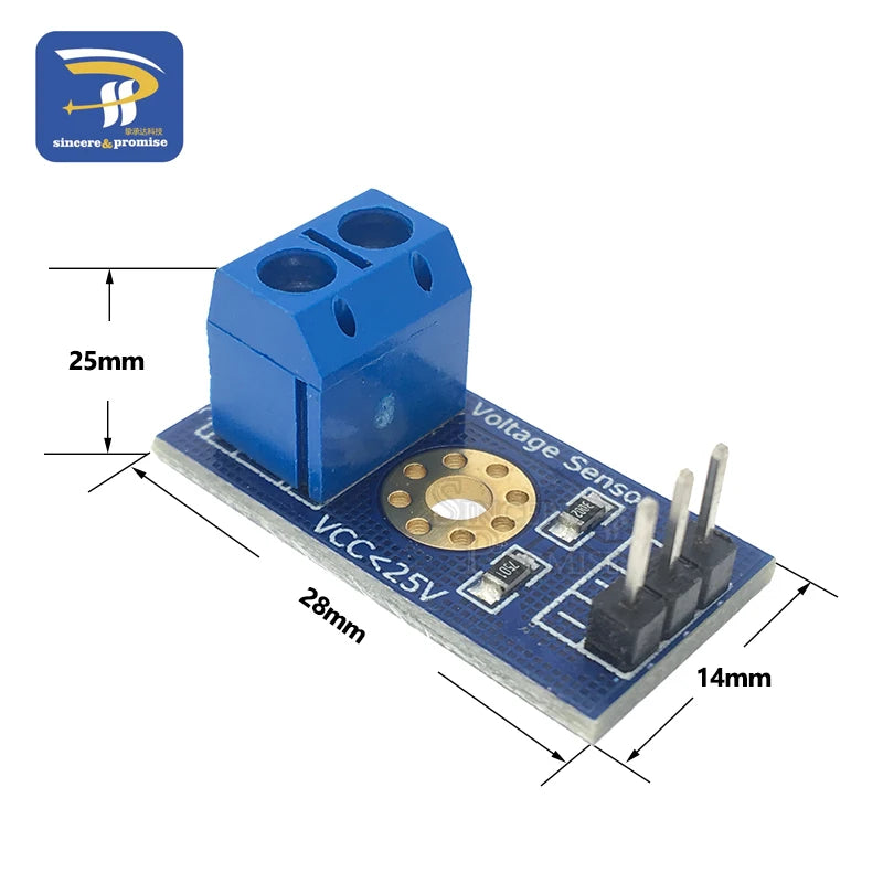 Smart Electronics DC 0-25V Standard Voltage Sensor Module Test Electronic Bricks Smart Robot for arduino Diy Kit