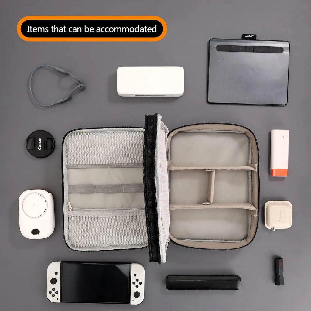 Electronics Organizer Travel Accessories Case Portable Nylon Cable Storage Bag For Tablet Charger Flash Drive SD Card