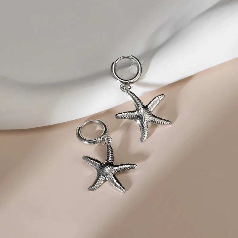 Elegant Stainless Steel Pendant Earrings Trendy Beach Vacation Pendant Earrings Party Travel Accessories Gifts for Women