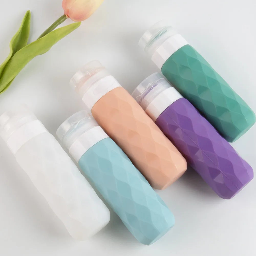 Sinodiving Silicone Travel Bottles Toiletries 4Pack Tsa Approved 3oz Leak-Proof Refillable Bottles BPA Free Travel Accessories