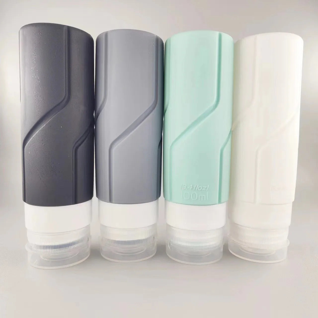 3oz Leak Proof Refillable Travel Accessories for Shampoo Conditioner BPA Free Travel Bottles for Toiletries with Toiletry Bag