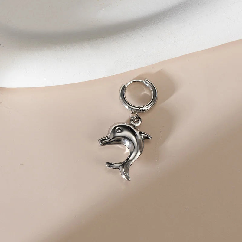 Elegant Stainless Steel Pendant Earrings Trendy Beach Vacation Pendant Earrings Party Travel Accessories Gifts for Women