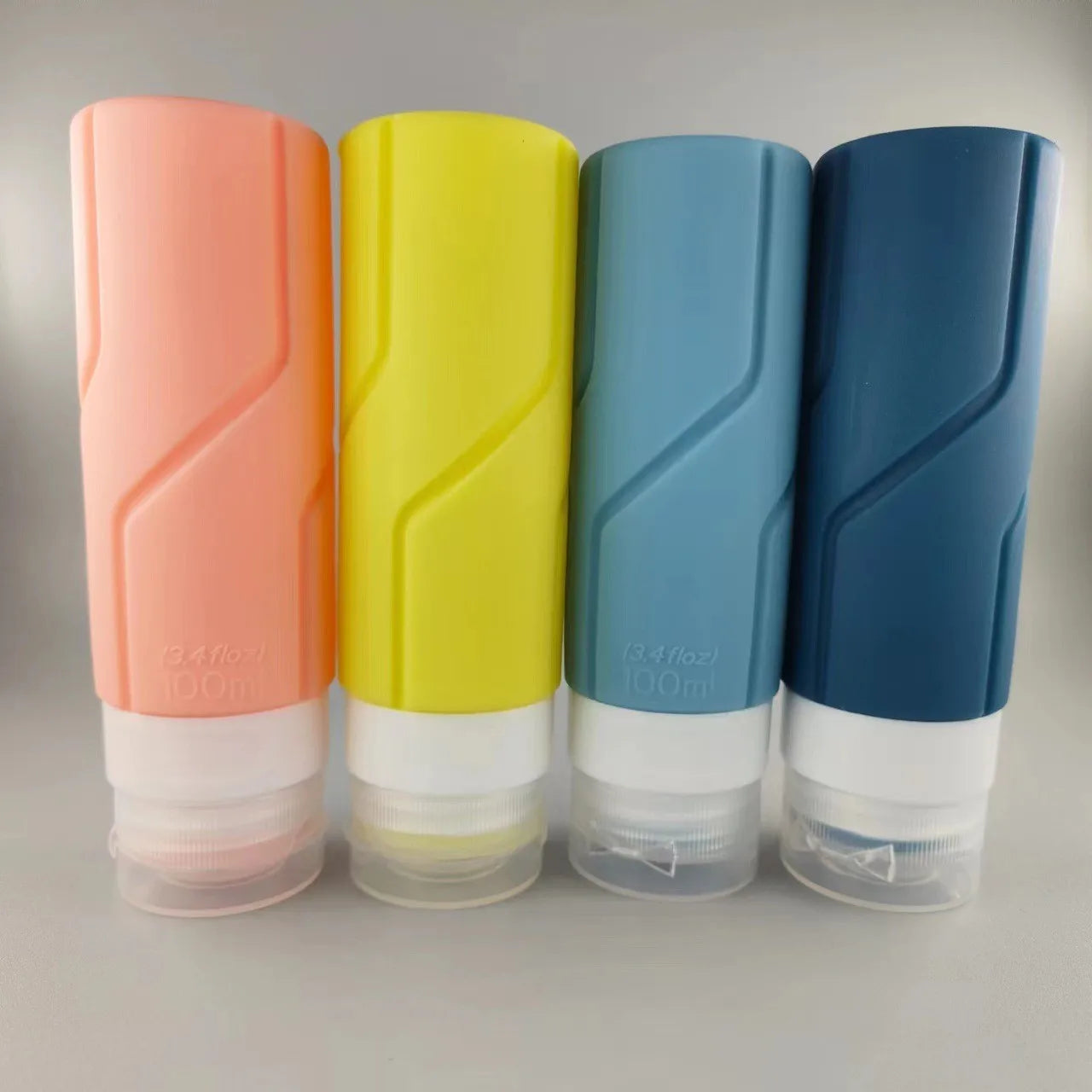 3oz Leak Proof Refillable Travel Accessories for Shampoo Conditioner BPA Free Travel Bottles for Toiletries with Toiletry Bag