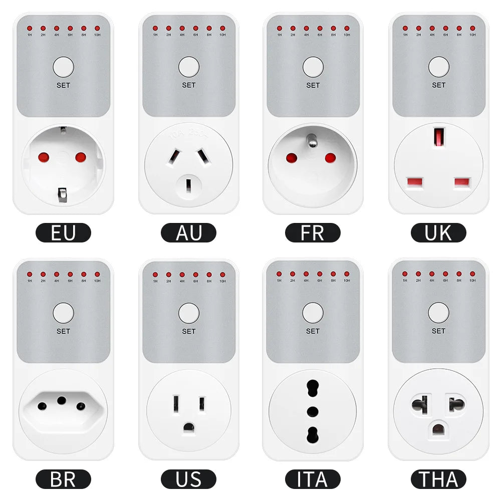 TM04 10Hr Countdown Timer Switch Socket Electronic Power Meter Intelligent Time Setting Control Socket Smart Control Plug-In