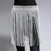 New Black Crystal Tassel Skirt Party Bling Rhinestone Mini Shirt Party Women Skirts
