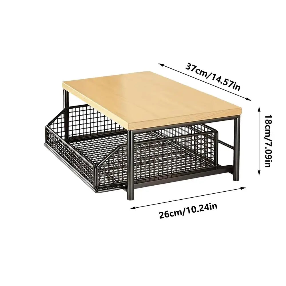 Kitchen Shelf Vertical 2-Tier Organizer Rack Household Organizer Shelves for Pantry Kitchen Bathroom Garage Shower Bar Apartment