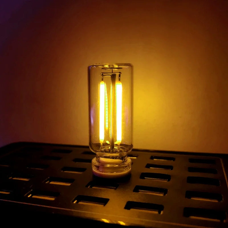 Car USB Night Light Touch Dimmable LED Filament Lamp Portable Lighting Plug and Play Decorative Atmosphere Light for Car Bedroom