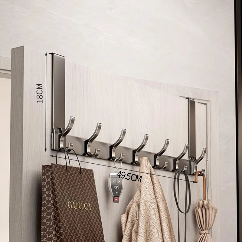 Hooks Over The Door Home Organizer Rack Clothes Coat Hat Towel Hanger Bathroom Accessories Holder Door Hang Quick Installation