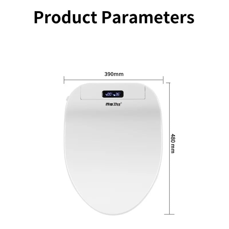 Smart Electronic Toilet Seat Cover - Wireless Remote, 3-in-1 Warm System, Water-Saving - Heated, Dry, Wash for Modern Bathroom