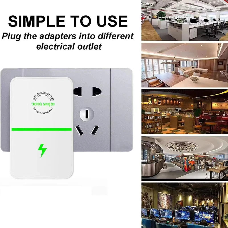 Electricity Saving Box Smart Power Saver Intelligent Power Factor Saving Device Cost Reducing Home Office EU/US Plug 2025 New