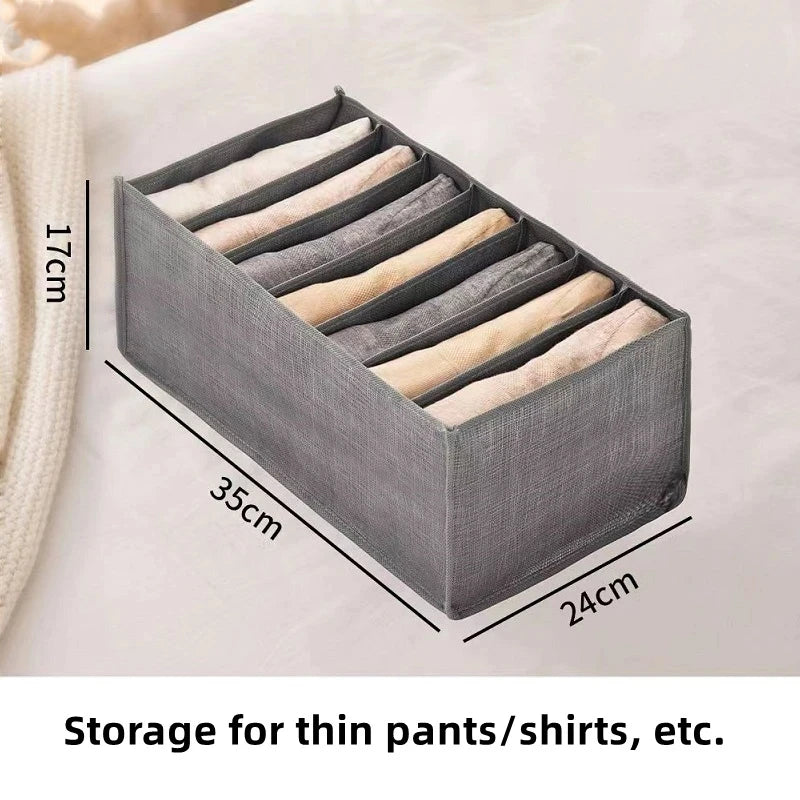 Clothes Organizer Trousers Clothes Jeans Storage Box Wardrobe Clothes Organizer Underwear Bra Socks Artifact Compartment Box