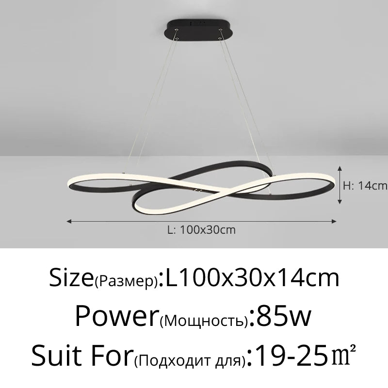 Nordic Simple LED Restaurant Pendant Lights Creative Light Luxury Dining Room Large Chandelier Modern Home Indoor Lighting Lamps