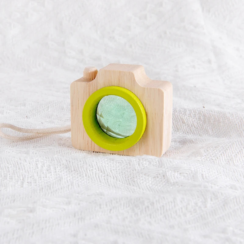 Baby Wood Colorful Camera Kaleidoscope Toys for Children Rainbow Wooden Toys for Children Kids Learning Early Educational Game