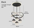 Modern Dining Room led Chandelier Lighting Three LED Colors Nordic Restaurant Lighting Living Room Chandelier Hanging Lamp