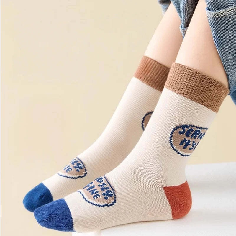 Baby Socks Children Spring Socks 1-14T Boys Funny Puppy Pattern Socks5 Pairs Cotton Socks Kids Sock