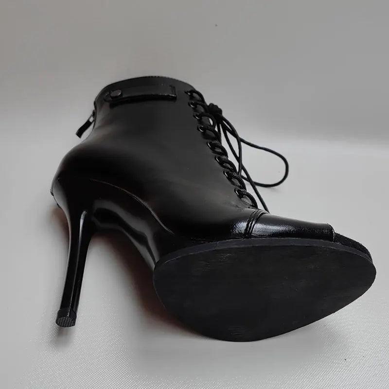 Comfort Lace-up Ankle Boots Woman Shoes Indoor outdoor Customizable For Latin Dancing Sexy Stilettos Big Size 43