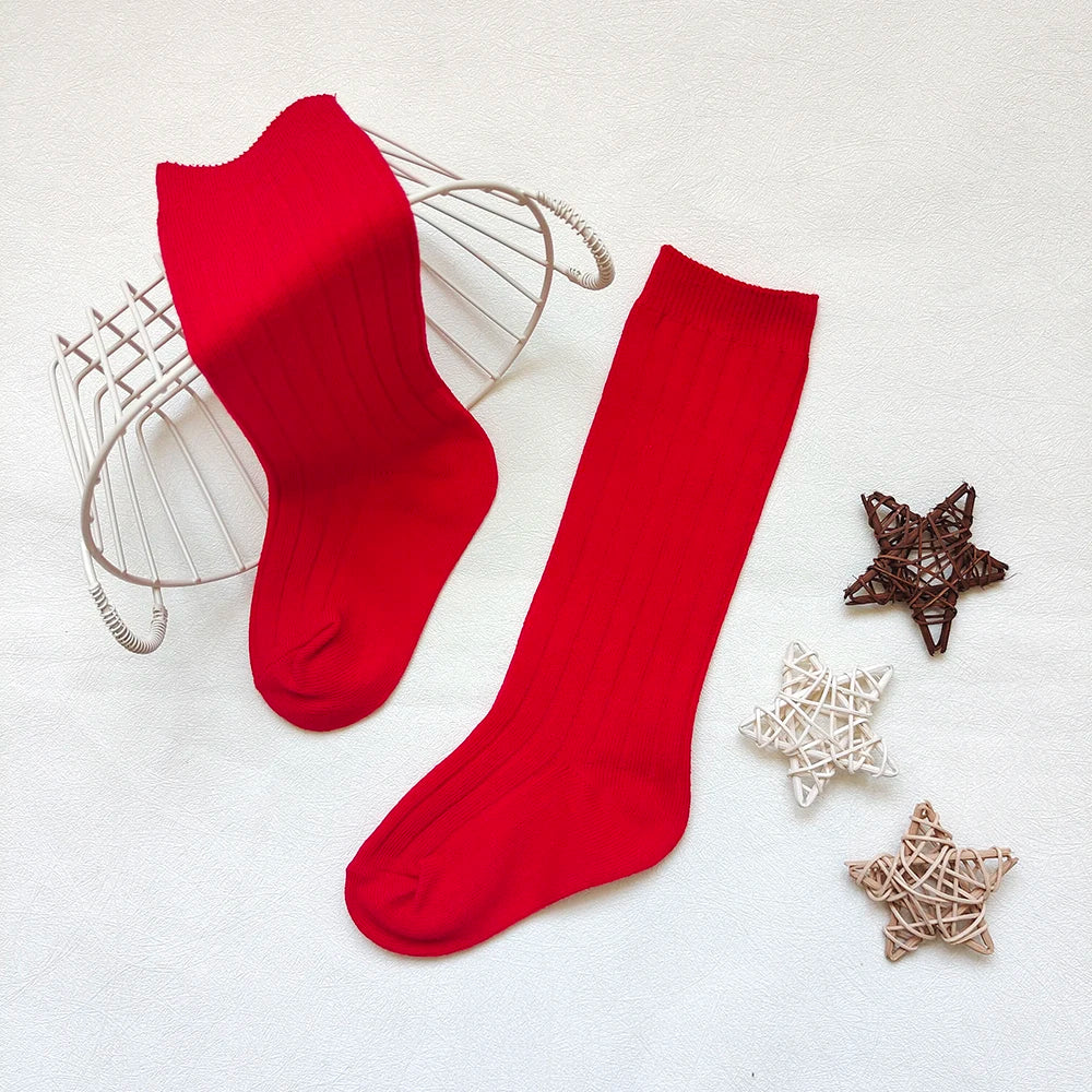 New Baby Stockings Spanish Boys And Girls Cotton Sock Long Soft Striped Children's Knee High Socks Kids School Uniform Socken