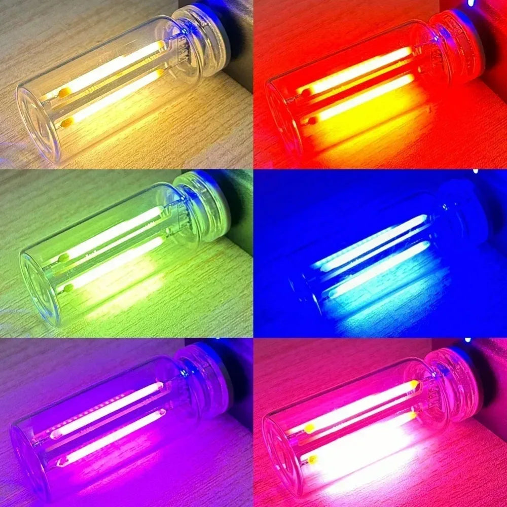Car USB Night Light Touch Dimmable LED Filament Lamp Portable Lighting Plug and Play Decorative Atmosphere Light for Car Bedroom