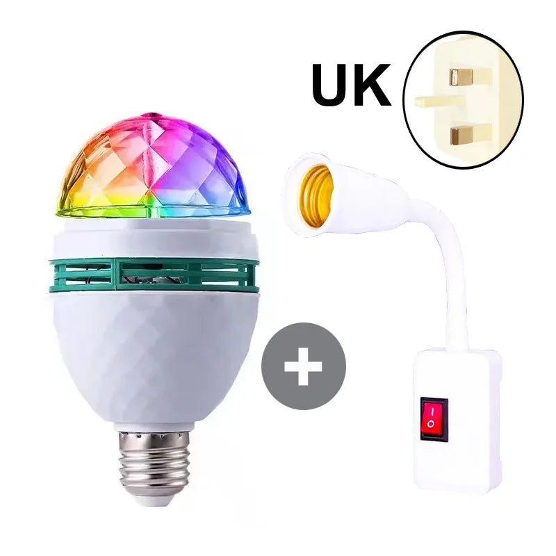 Multicolor Stage Effect Lighting Atmosphere Rotating E27 light bulb Automatic Disco KTV DJ Magic Ball Lampe dancing Home Party
