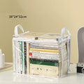 Foldable Book Box Student Dormitory Classroom Book Organizer Transparent Waterproof Household Book Organizing Storage Box Props