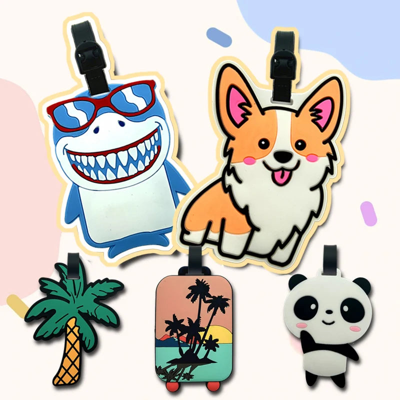 Fashion travel accessories, cute animals, luggage tags, silicone luggage bags, ID add ons, luggage racks, boarding passes, porta