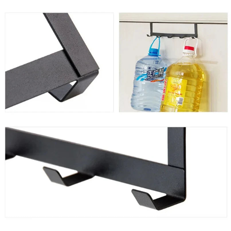 Over The Door 5 Hooks Home Bathroom Organizer Rack Clothes Coat Hat Towel Hanger Housekeeping Organizers Storage Hooks Holder