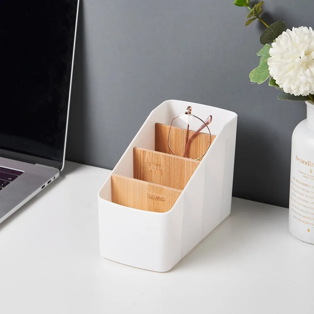 Remote Control Organizer TV Remote Holder For Table Multipurpose Desktop Storage Box Bedroom Living Room Organizer