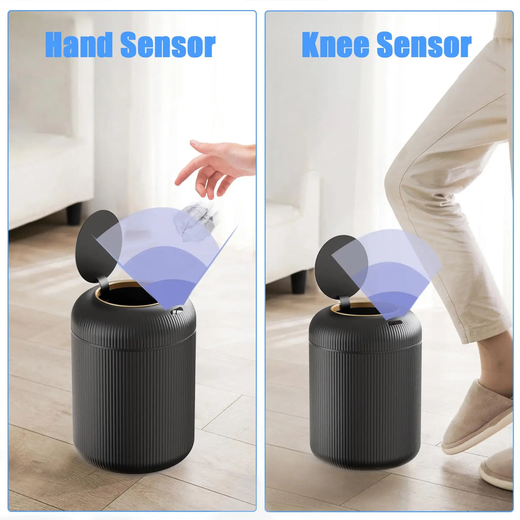 2025 New Smart Dustbin with Lid Automatic Sensor Kitchen Trash Bin Electric Garbage Bin for Kitchen/Bedroom/Living Room/Office