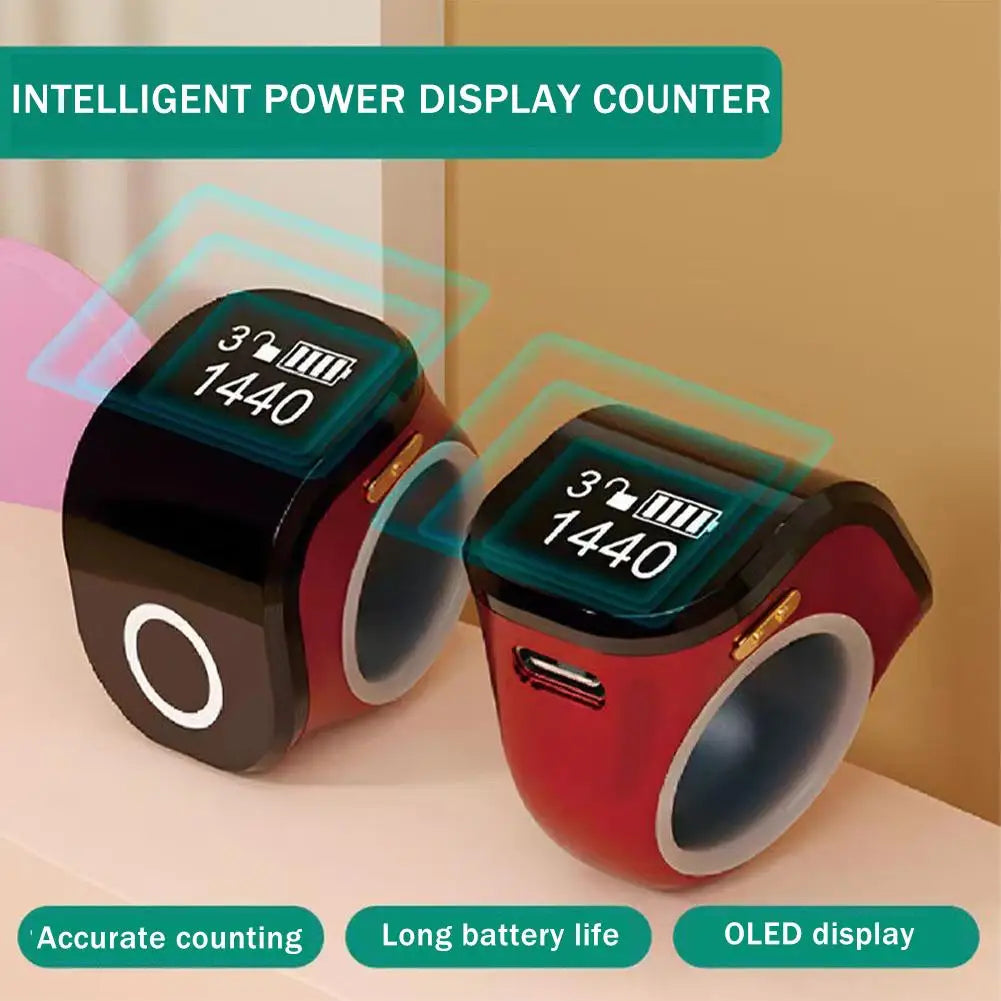 Ring Fitness Counter Intelligent Battery Display Counter Waterproof Touch Screen Ethnic Electronic Digital Hand Press Counter