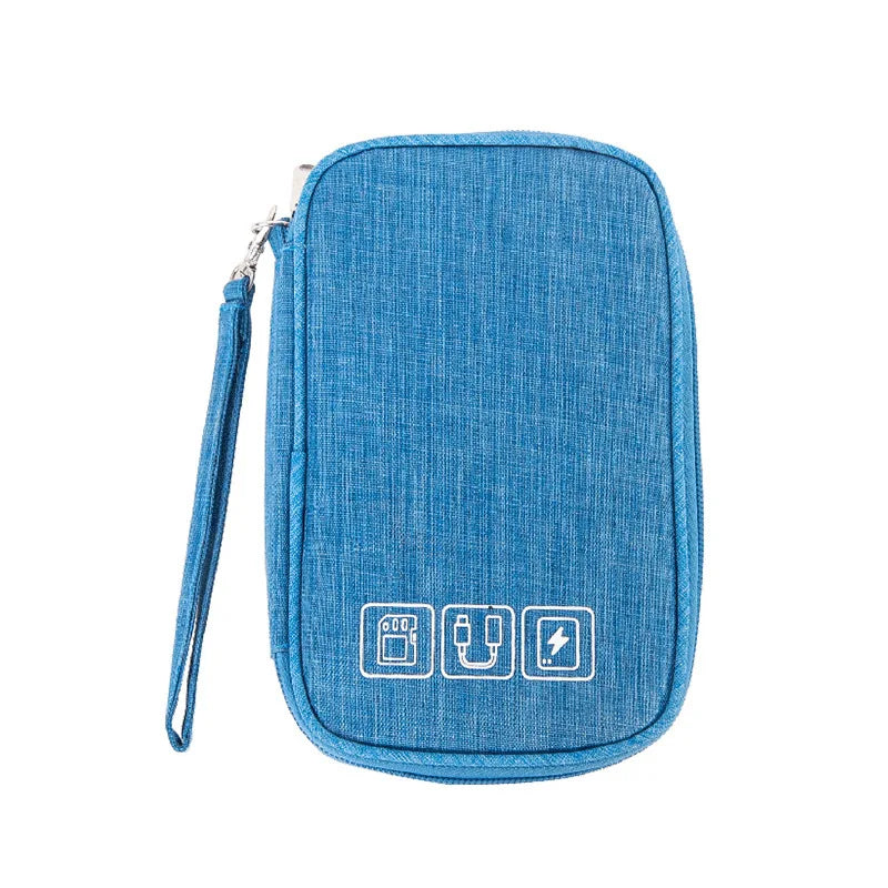Travel Storage Bags for Cable Portable Electronics Organizer for Charger Power Bank, Zipper Electronics Accessories Case