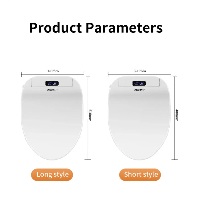 Smart Electronic Toilet Seat Cover - Wireless Remote, 3-in-1 Warm System, Water-Saving - Heated, Dry, Wash for Modern Bathroom
